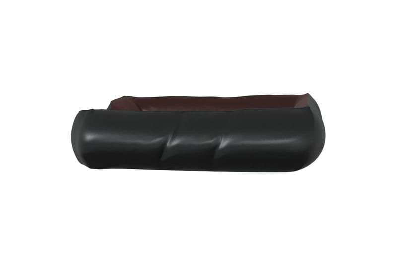 Hundbädd svart och brun 80x68x23 cm konstläder - Svart - Möbler - Husdjursmöbler - Hundmöbler - Hundbädd & hundsäng