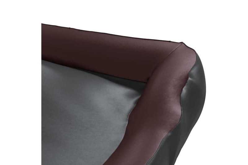 Hundbädd svart och brun 80x68x23 cm konstläder - Svart - Möbler - Husdjursmöbler - Hundmöbler - Hundbädd & hundsäng