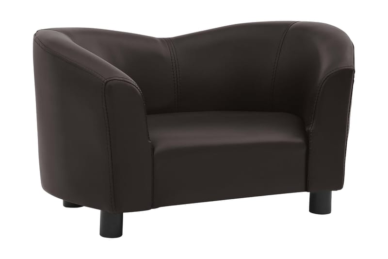 Hundsoffa brun 67x41x39 cm konstläder - Brun - Möbler - Husdjursmöbler - Hundmöbler - Hundbädd & hundsäng