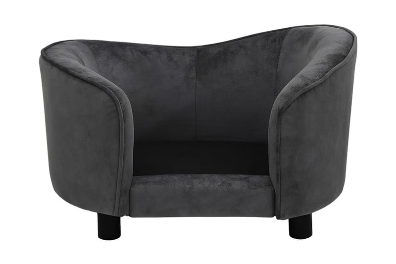Hundsoffa mörkgrå 69x49x40 cm plysch - Grå - Möbler - Husdjursmöbler - Hundmöbler - Hundbädd & hundsäng