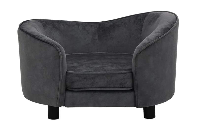 Hundsoffa mörkgrå 69x49x40 cm plysch - Grå - Möbler - Husdjursmöbler - Hundmöbler - Hundbädd & hundsäng