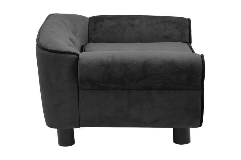 Hundsoffa mörkgrå 72x45x30 cm plysch - Mörkgrå - Möbler - Husdjursmöbler - Hundmöbler - Hundbädd & hundsäng