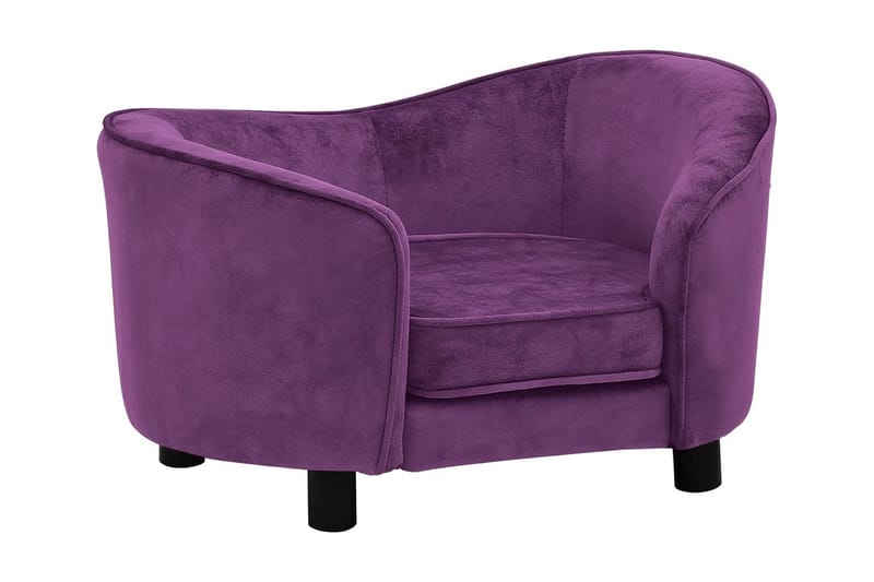 Hundsoffa mörklila 69x49x40 cm plysch - Lila - Hundbädd & hundsäng