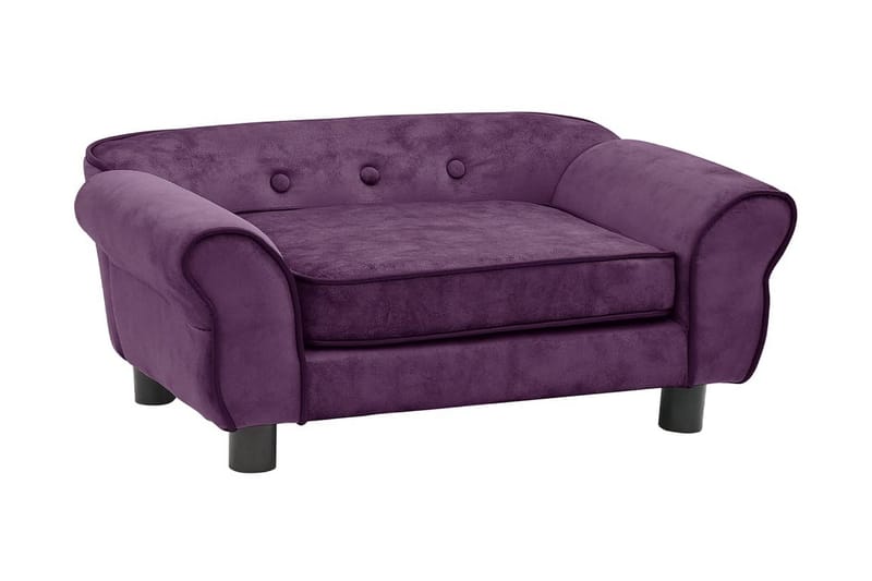 Hundsoffa mörklila 72x45x30 cm plysch - Lila - Möbler - Husdjursmöbler - Hundmöbler - Hundbädd & hundsäng