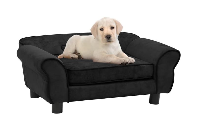 Hundsoffa svart 72x45x30 cm plysch - Svart - Hundbädd & hundsäng