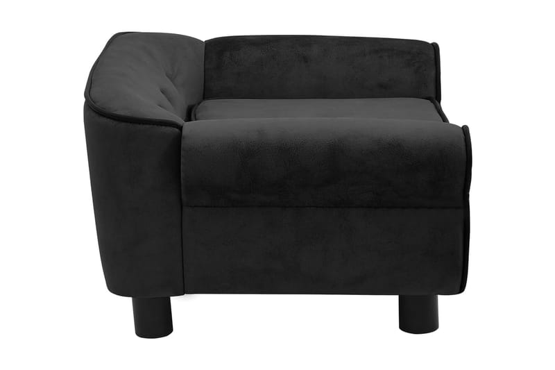 Hundsoffa svart 72x45x30 cm plysch - Svart - Möbler - Husdjursmöbler - Hundmöbler - Hundbädd & hundsäng