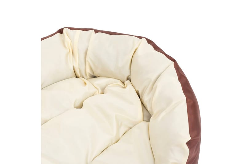 Vändbar och tvättbar hundsäng brun och gräddvit 85x70x20 cm - Brun - Möbler - Husdjursmöbler - Hundmöbler - Hundbädd & hundsäng