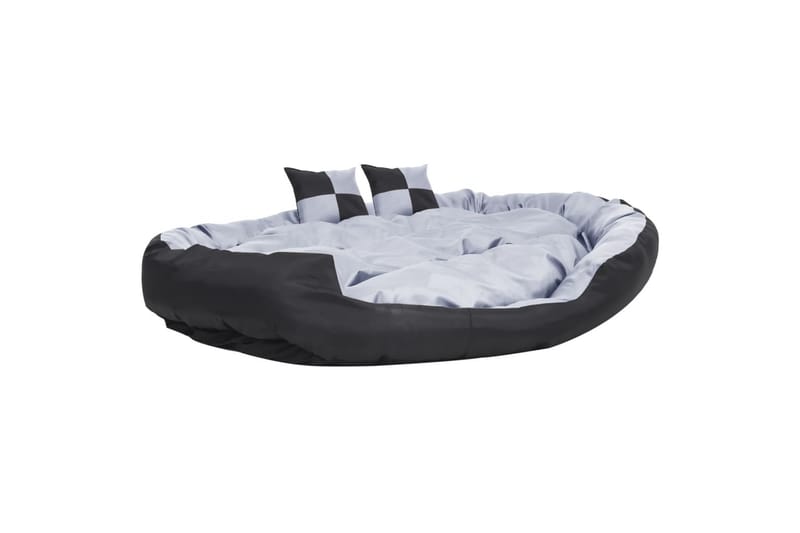 Vändbar och tvättbar hundsäng grå och svart 150 x 120 x 25 c - Grå - Möbler - Husdjursmöbler - Hundmöbler - Hundbädd & hundsäng
