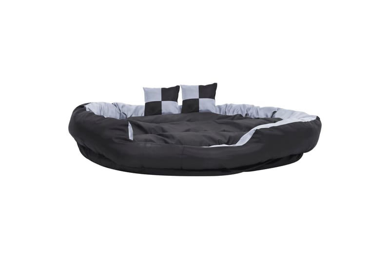 Vändbar och tvättbar hundsäng grå och svart 150 x 120 x 25 c - Grå - Möbler - Husdjursmöbler - Hundmöbler - Hundbädd & hundsäng
