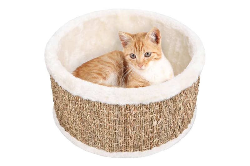 Rund kattkorg 36 cm sjögräs - Beige - Möbler - Husdjursmöbler - Kattmöbler - Kattbädd & kattsäng