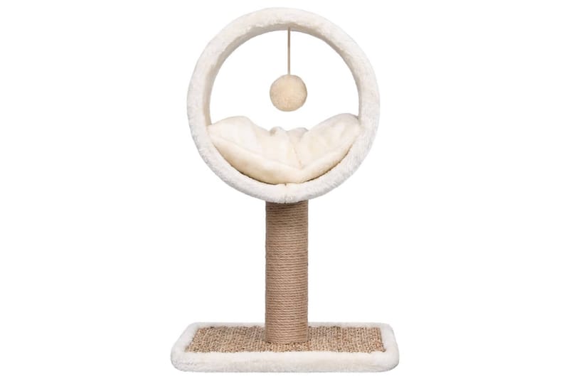 Kattmöbel med tunnel och leksak 56 cm sjögräs - Beige - Möbler - Husdjursmöbler - Kattmöbler - Katthus & kattkoja
