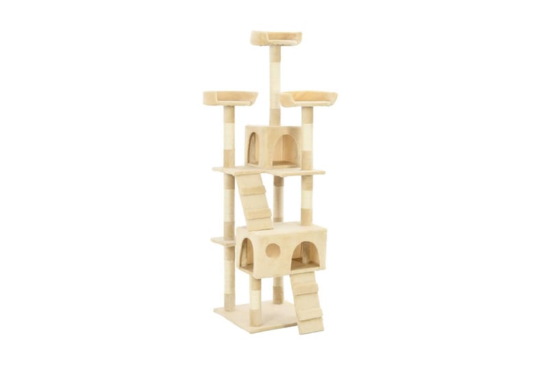 Katträd med klöspelare i sisal 170 cm beige - Beige - Möbler - Husdjursmöbler - Kattmöbler - Klösträd & klösmöbler
