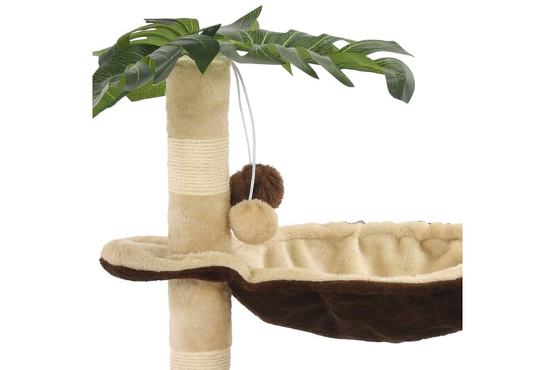 Katträd med klöspelare i sisal 50 cm beige och brun - Flerfärgad - Möbler - Husdjursmöbler - Kattmöbler - Klösträd & klösmöbler