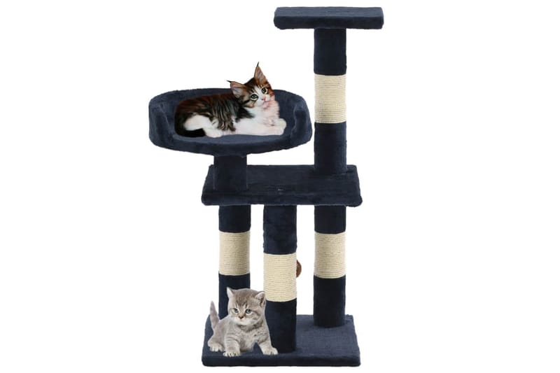 Katträd med klöspelare i sisal 65 cm blå - Blå - Möbler - Husdjursmöbler - Kattmöbler - Klösträd & klösmöbler