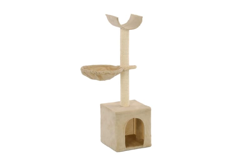 Katträd med klöspelare och 105 cm beige - Beige - Möbler - Husdjursmöbler - Kattmöbler - Klösträd & klösmöbler