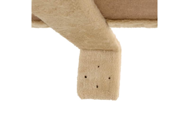 Katträd väggmonterat med klöspelare i sisal 194 cm beige - Beige - Möbler - Husdjursmöbler - Kattmöbler - Klösträd & klösmöbler