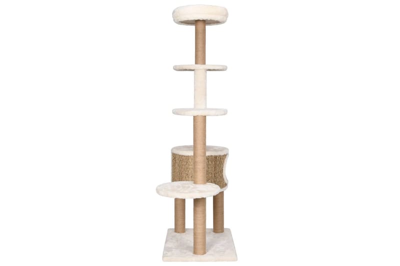 Klösträd med dyna och klöspelare 148 cm sjögräs - Beige - Möbler - Husdjursmöbler - Kattmöbler - Klösträd & klösmöbler