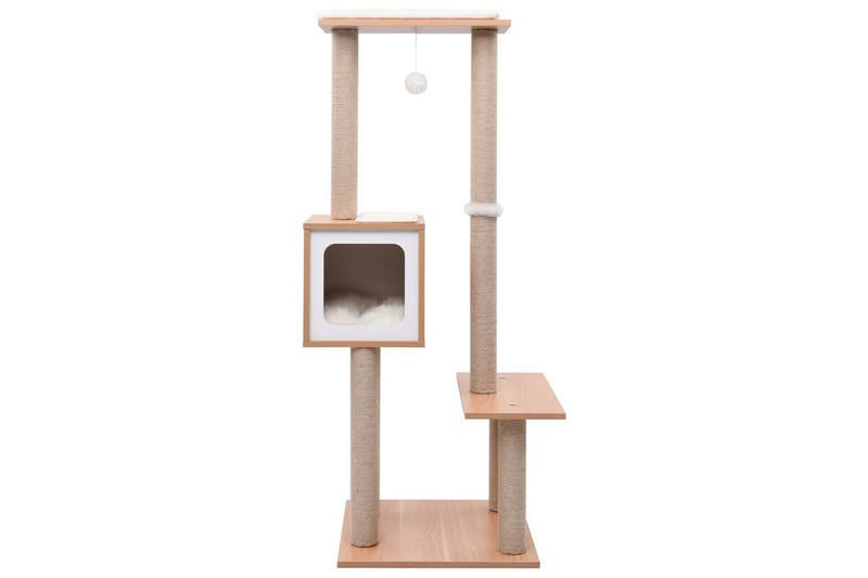 Klösträd med klösmatta i sisal 129 cm - Brun - Möbler - Husdjursmöbler - Kattmöbler - Klösträd & klösmöbler