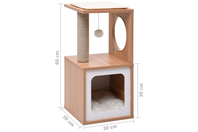 Klösträd med klösmatta i sisal 60 cm - Brun - Möbler - Husdjursmöbler - Kattmöbler - Klösträd & klösmöbler