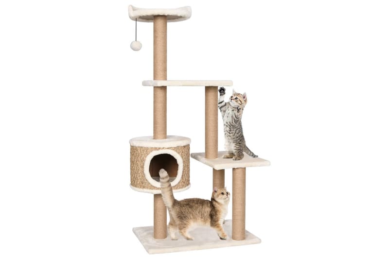 Klösträd med klöspelare 123 cm sjögräs - Beige - Möbler - Husdjursmöbler - Kattmöbler - Klösträd & klösmöbler