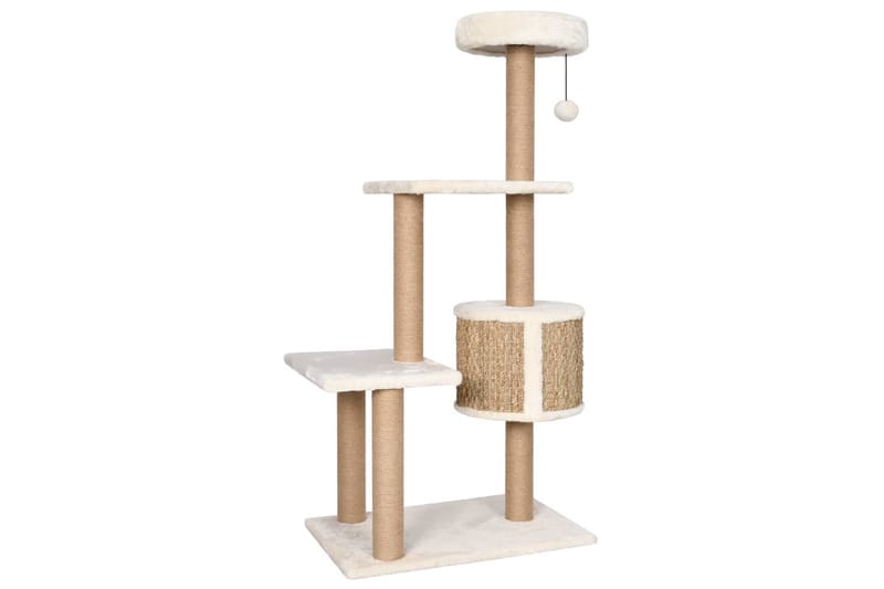 Klösträd med klöspelare 123 cm sjögräs - Beige - Möbler - Husdjursmöbler - Kattmöbler - Klösträd & klösmöbler