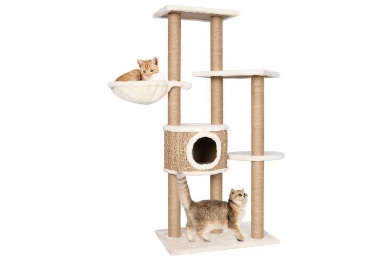 Klösträd med klöspelare 126 cm sjögräs - Beige - Möbler - Husdjursmöbler - Kattmöbler - Klösträd & klösmöbler