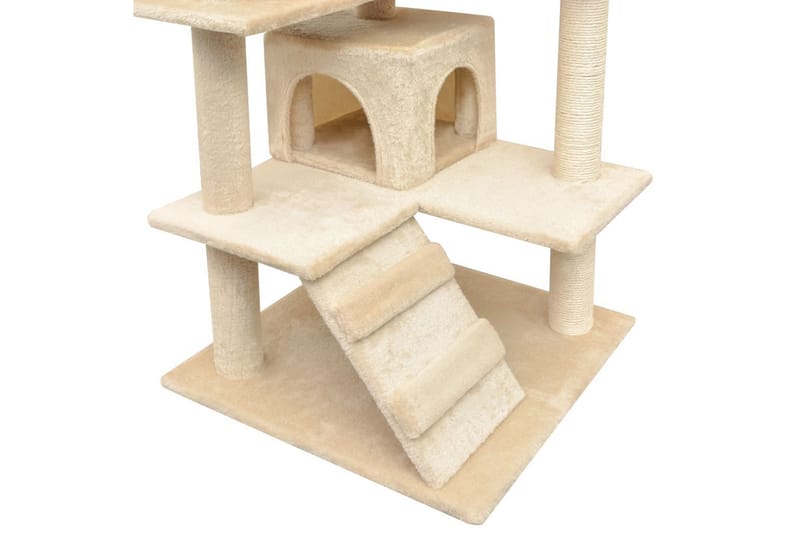 Klösträd med klöspelare i sisal 125 cm beige - Beige - Möbler - Husdjursmöbler - Kattmöbler - Klösträd & klösmöbler