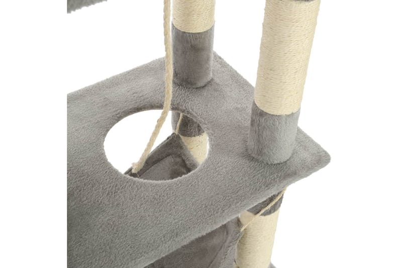 Klösträd med klöspelare i sisal 140 cm grå - Ljusgrå - Möbler - Husdjursmöbler - Kattmöbler - Klösträd & klösmöbler