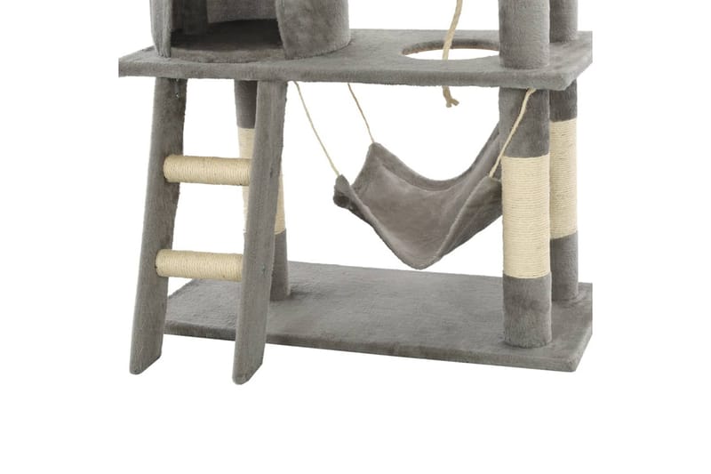 Klösträd med klöspelare i sisal 140 cm grå - Ljusgrå - Möbler - Husdjursmöbler - Kattmöbler - Klösträd & klösmöbler