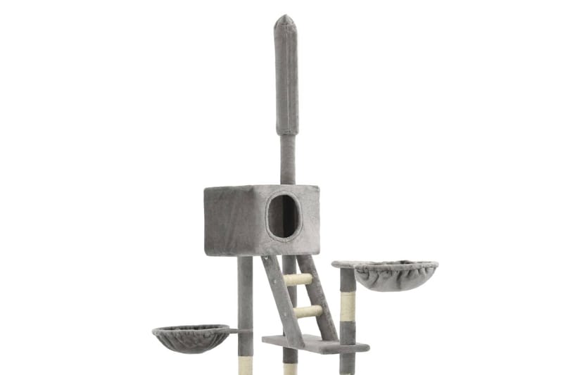 Klösträd med klöspelare i sisal 230-260 cm grå - Ljusgrå - Möbler - Husdjursmöbler - Kattmöbler - Klösträd & klösmöbler