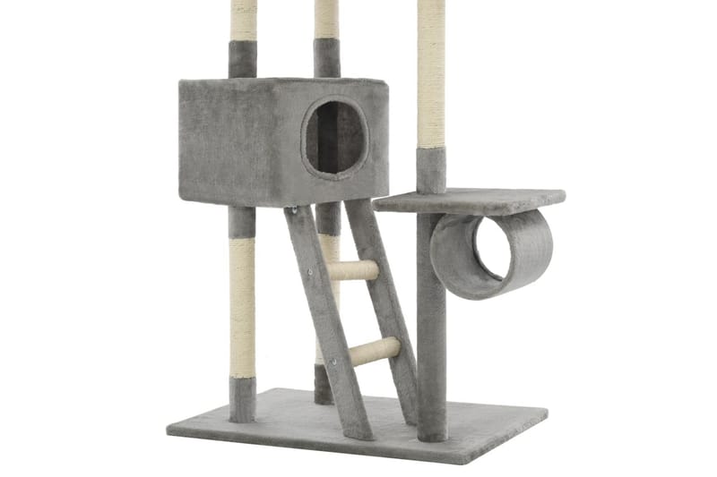 Klösträd med klöspelare i sisal 230-260 cm grå - Ljusgrå - Möbler - Husdjursmöbler - Kattmöbler - Klösträd & klösmöbler
