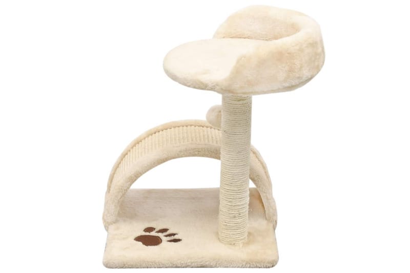 Klösträd med klöspelare i sisal 40 cm beige och brun - Beige - Möbler - Husdjursmöbler - Kattmöbler - Klösträd & klösmöbler