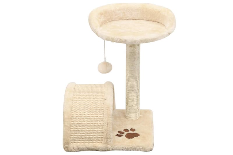 Klösträd med klöspelare i sisal 40 cm beige och brun - Beige - Möbler - Husdjursmöbler - Kattmöbler - Klösträd & klösmöbler
