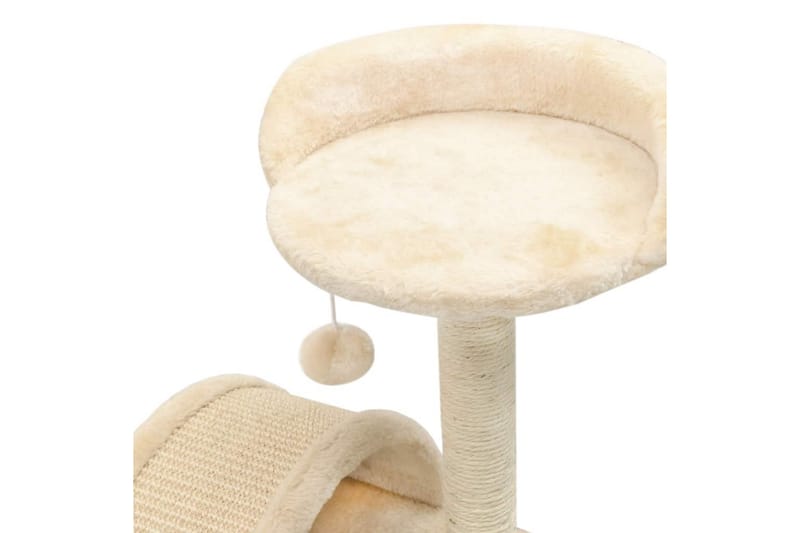 Klösträd med klöspelare i sisal 40 cm beige och brun - Beige - Möbler - Husdjursmöbler - Kattmöbler - Klösträd & klösmöbler