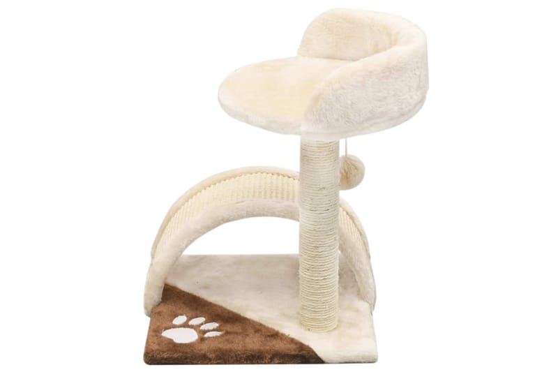 Klösträd med klöspelare i sisal 40 cm beige och brun - Beige - Möbler - Husdjursmöbler - Kattmöbler - Klösträd & klösmöbler