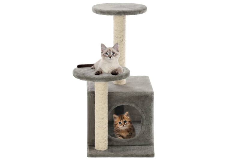 Klösträd med klöspelare i sisal 60 cm grå - Mörkgrå - Möbler - Husdjursmöbler - Kattmöbler - Klösträd & klösmöbler