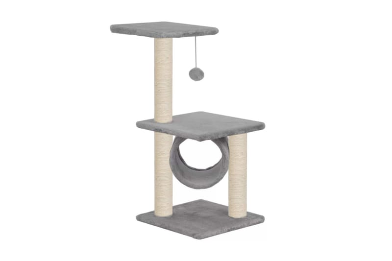 Klösträd med klöspelare i sisal 65 cm grå - Grå/Brun - Möbler - Husdjursmöbler - Kattmöbler - Klösträd & klösmöbler