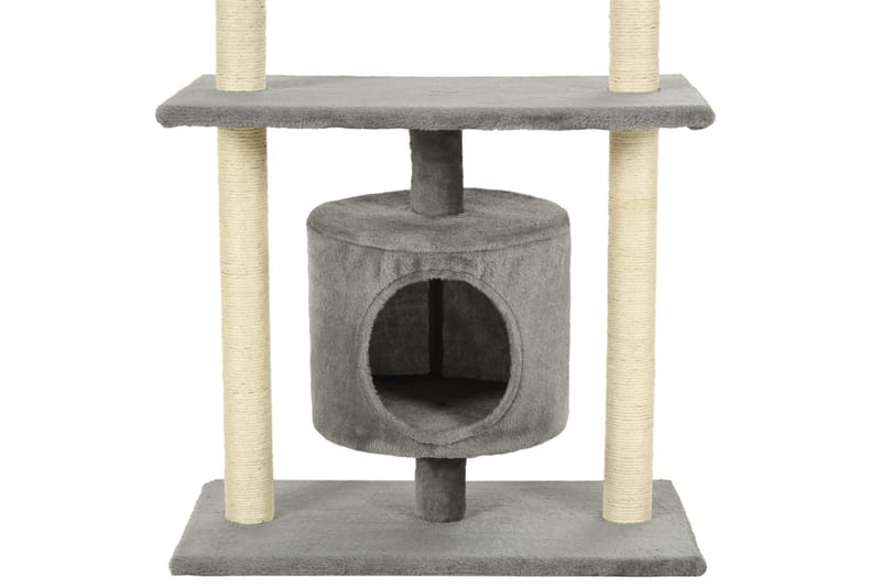 Klösträd med klöspelare i sisal 95 cm grå - Grå/Brun - Möbler - Husdjursmöbler - Kattmöbler - Klösträd & klösmöbler