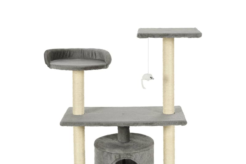 Klösträd med klöspelare i sisal 95 cm grå - Grå/Brun - Möbler - Husdjursmöbler - Kattmöbler - Klösträd & klösmöbler