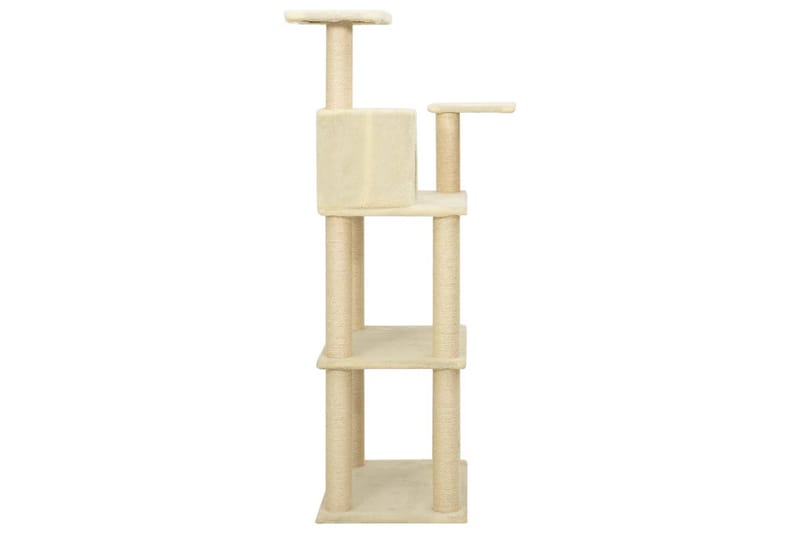Klösträd med klöspelare i sisal gräddvit 119 cm - Vit - Möbler - Husdjursmöbler - Kattmöbler - Klösträd & klösmöbler