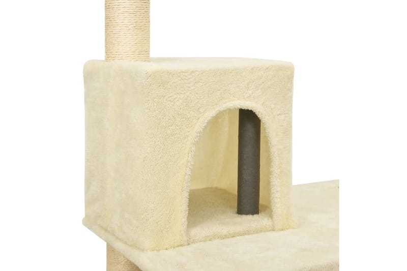 Klösträd med klöspelare i sisal gräddvit 119 cm - Vit - Möbler - Husdjursmöbler - Kattmöbler - Klösträd & klösmöbler