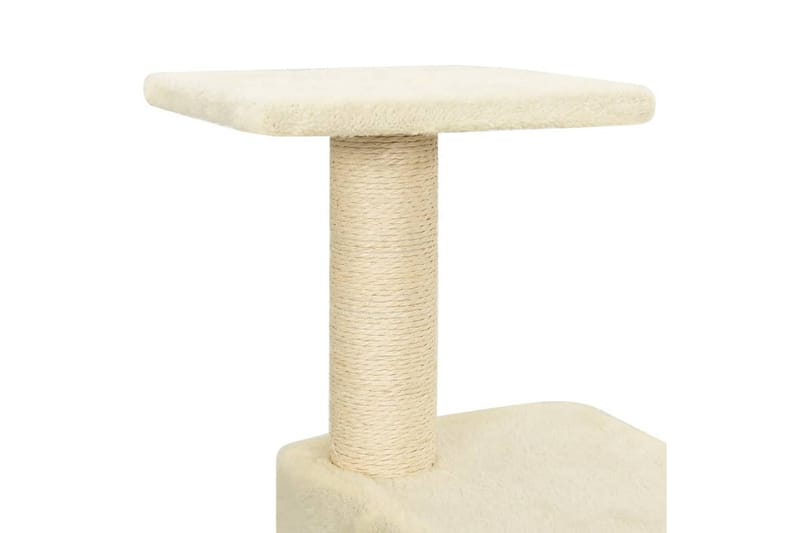 Klösträd med klöspelare i sisal gräddvit 119 cm - Vit - Möbler - Husdjursmöbler - Kattmöbler - Klösträd & klösmöbler