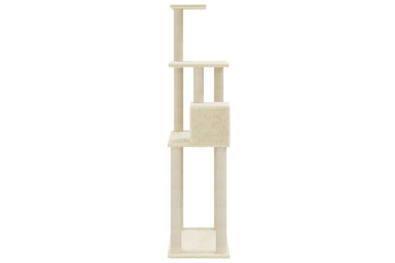 Klösträd med klöspelare i sisal gräddvit 147 cm - Vit - Möbler - Husdjursmöbler - Kattmöbler - Klösträd & klösmöbler