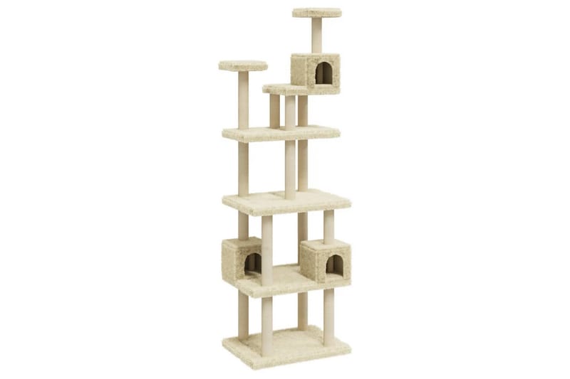 Klösträd med klöspelare i sisal gräddvit 188 cm - Kräm - Möbler - Husdjursmöbler - Kattmöbler - Klösträd & klösmöbler