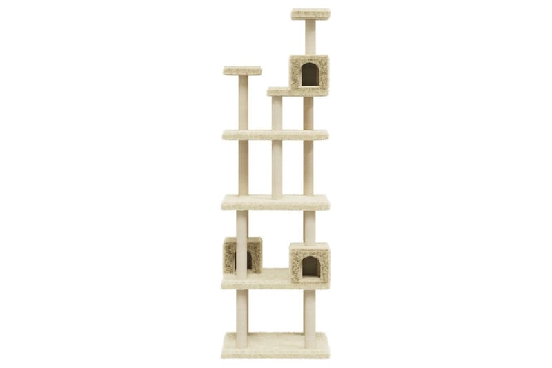 Klösträd med klöspelare i sisal gräddvit 188 cm - Kräm - Möbler - Husdjursmöbler - Kattmöbler - Klösträd & klösmöbler