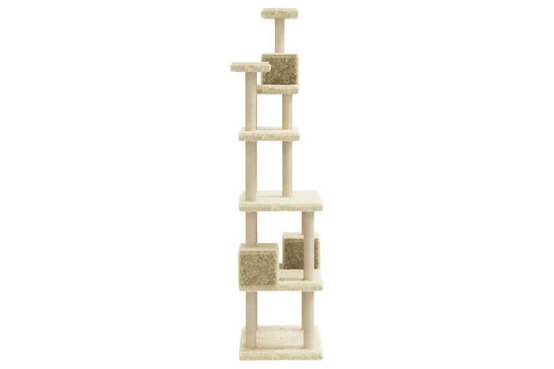 Klösträd med klöspelare i sisal gräddvit 188 cm - Kräm - Möbler - Husdjursmöbler - Kattmöbler - Klösträd & klösmöbler
