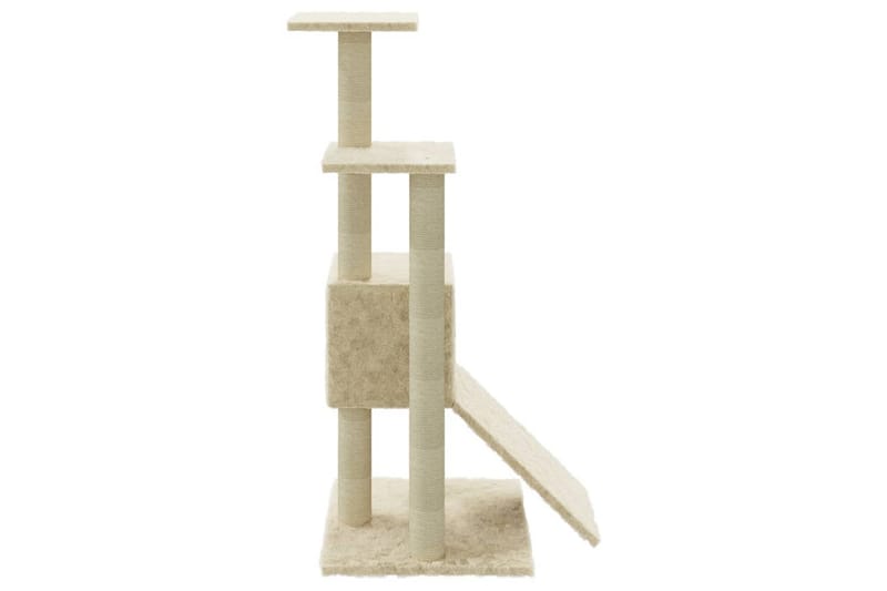 Klösträd med klöspelare i sisal gräddvit 92 cm - Vit - Möbler - Husdjursmöbler - Kattmöbler - Klösträd & klösmöbler