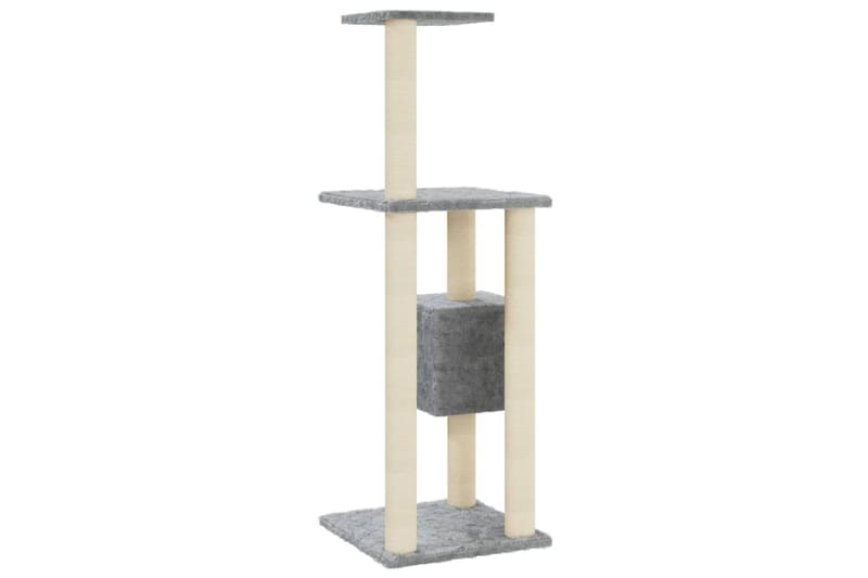 Klösträd med klöspelare i sisal ljusgrå 104 cm - Grå - Möbler - Husdjursmöbler - Kattmöbler - Klösträd & klösmöbler