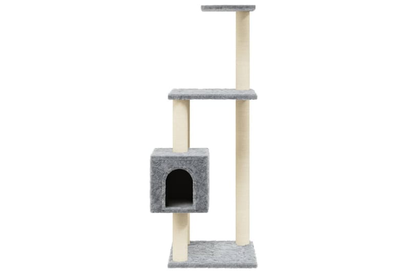 Klösträd med klöspelare i sisal ljusgrå 104 cm - Grå - Möbler - Husdjursmöbler - Kattmöbler - Klösträd & klösmöbler