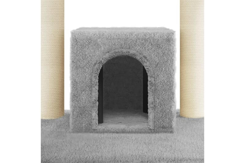 Klösträd med klöspelare i sisal ljusgrå 110 cm - Grå - Möbler - Husdjursmöbler - Kattmöbler - Klösträd & klösmöbler
